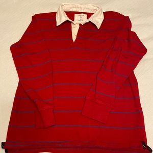 Boys Lands End red Rugby size XL (18-20)